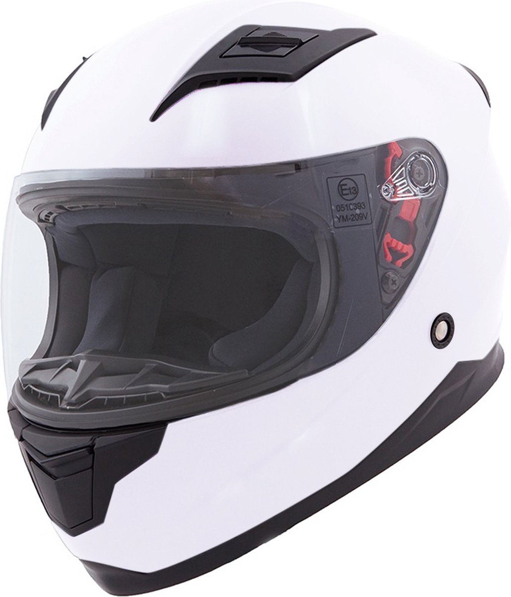 VINZ Cabot Kinderhelm / Motorhelm / Scooterhelm - Wit