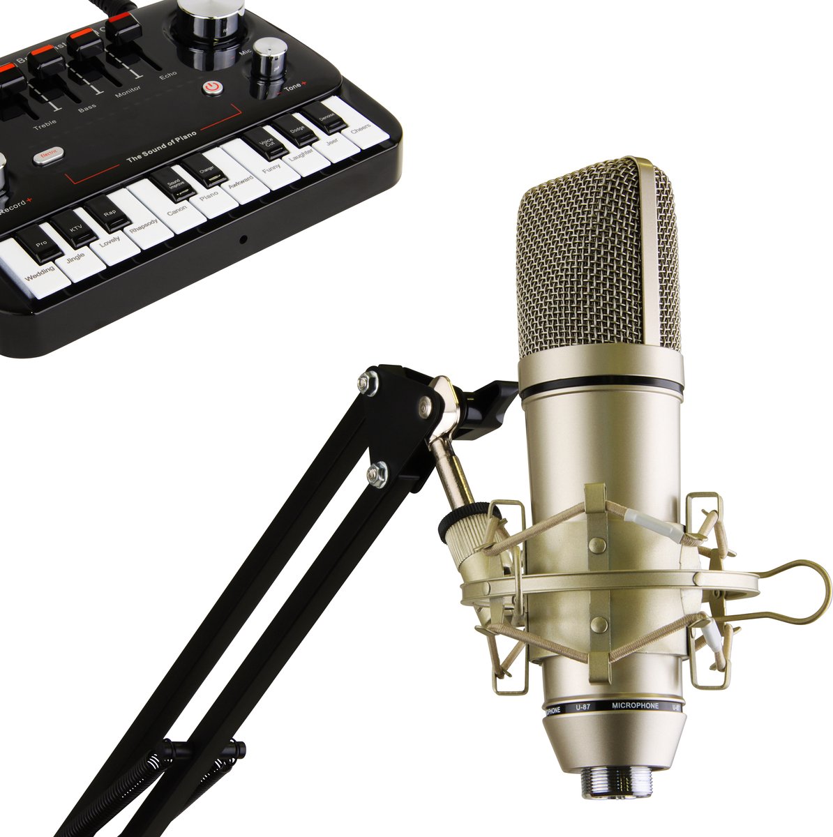 My Mic Professionele Microfoon voor PC Inclusief Microfoon Arm en Geluidskaartmixer – Gaming Microfoon Studio Microfoon – USB Microfoonele Microfoon - BM3000