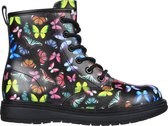 Skechers Gravlen - Butterfly Squad Meisjes Laarzen - Zwart/Multicolour - Maat 28