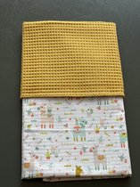 baby deken kinderwagen deken wieg deken oker geel lama 60 x 90 cm