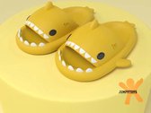 SHARKYSLIDES KIDS - JUMPYTOYS - Badslippers - Haai Slippers - EVA Product - FUNKY YELLOW- Maat 32/33