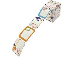 50x Sinterklaas cadeau stickers op rol - Kado naamstickers Sint thema - Labelstickers