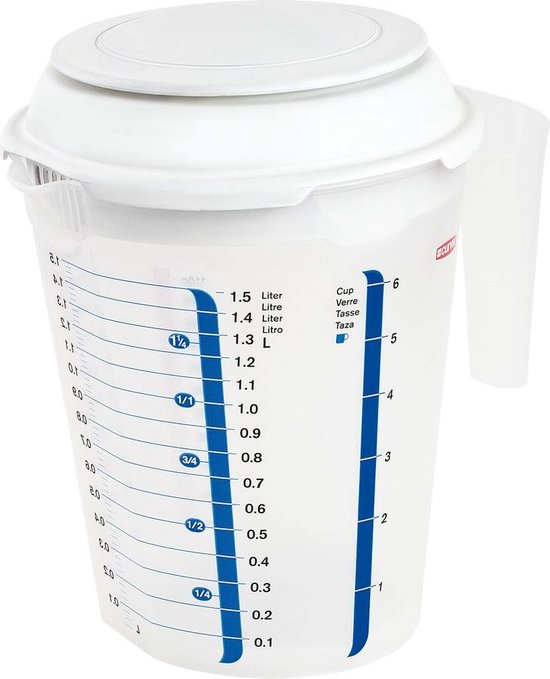 Pyrex Maatbeker Glas 1 Liter met deksel Pyrex - Huishoudartikelen online | Huishoudwinkel online