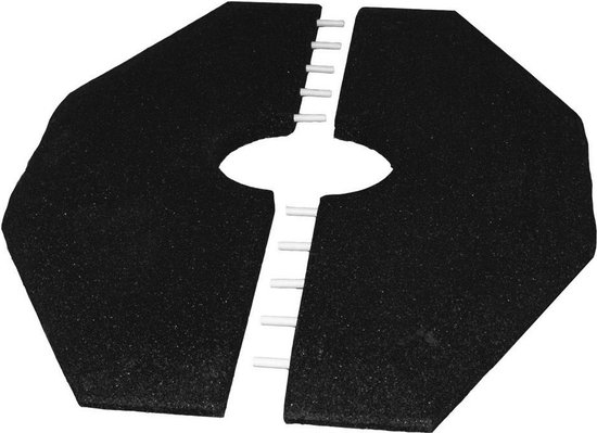 Rubbertegels voor Wipkip Zwart - 90 x 129 cm - Dikte 50 mm