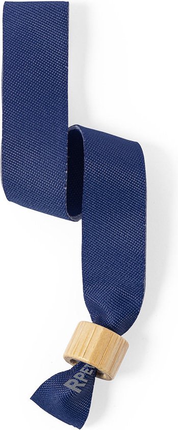 Foto: Festivalbandje polsbandje armband polyester rpet donkerblauw 50 stuks