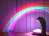 VanAlles® Dolfijn Regenboog Projector - Nachtlampje - Nachtlampje kinderen - Nachtlampje baby - Draadloos - Grijs