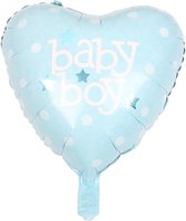 Folieballon baby boy hart 45 cm