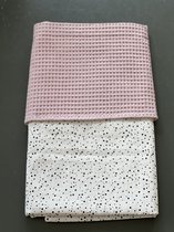 baby deken kinderwagen deken wieg deken oud roze stippen 60 x 90 cm