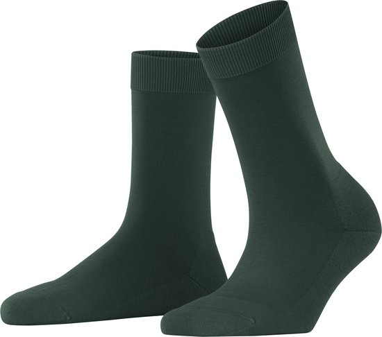 FALKE ClimaWool versterkt zonder patroon ademend warm droog milieuvriendelijk elegant Duurzaam Lyocell Maagdelijke Wol Groen Dames sokken - Maat 41-42