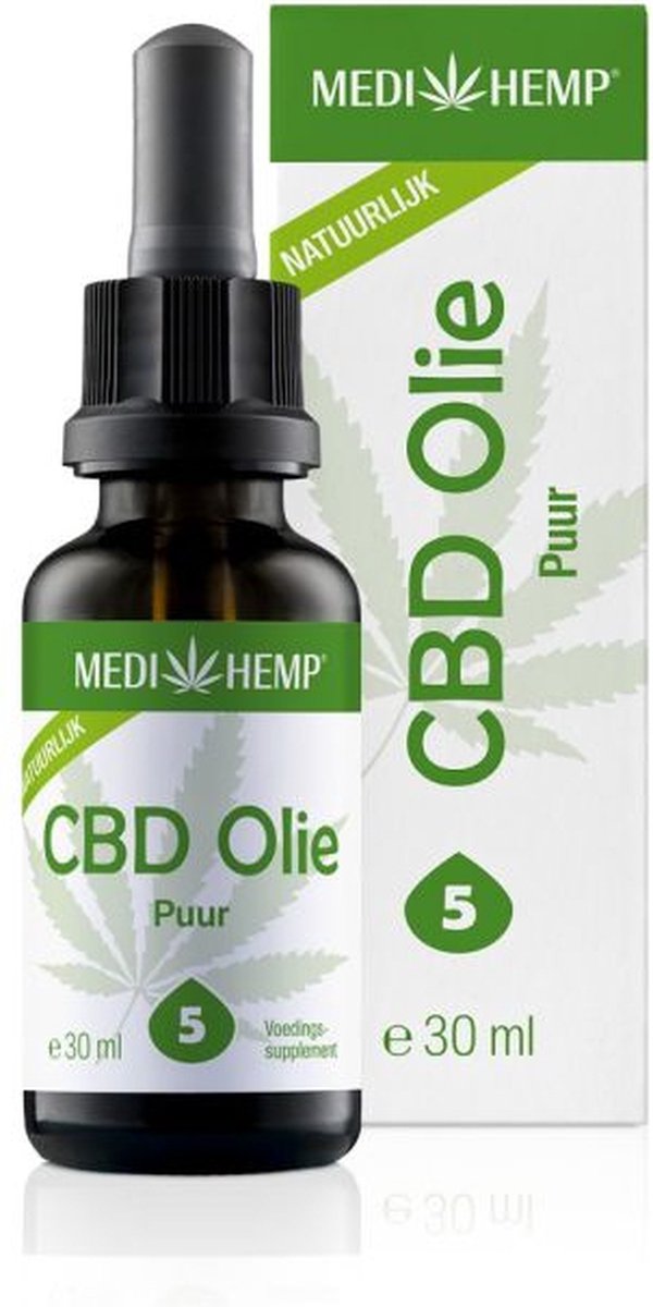 Goedkoopste Medihemp CBD olie puur - 5 - 30 ml