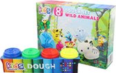 Speelgoedset klei "Wild Animals" - Multicolor - Kunststof / Klei - 8 Delig - 24 x 6 x 24 cm - Speelgoed - Klei