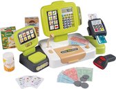 Smoby - Rollenspel - Shopping - Elektronische Supermarkt kassa met kassa lade, echte rekenmachine, dummymicrofoon, creditcardlezer en weegschaal met mechanische actie