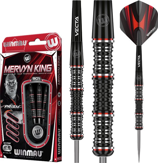 WINMAU - Mervyn King Special Edition: Steeltip Tungsten Dartpijlen Professioneel - 22g van Winmau — afbeelding 5