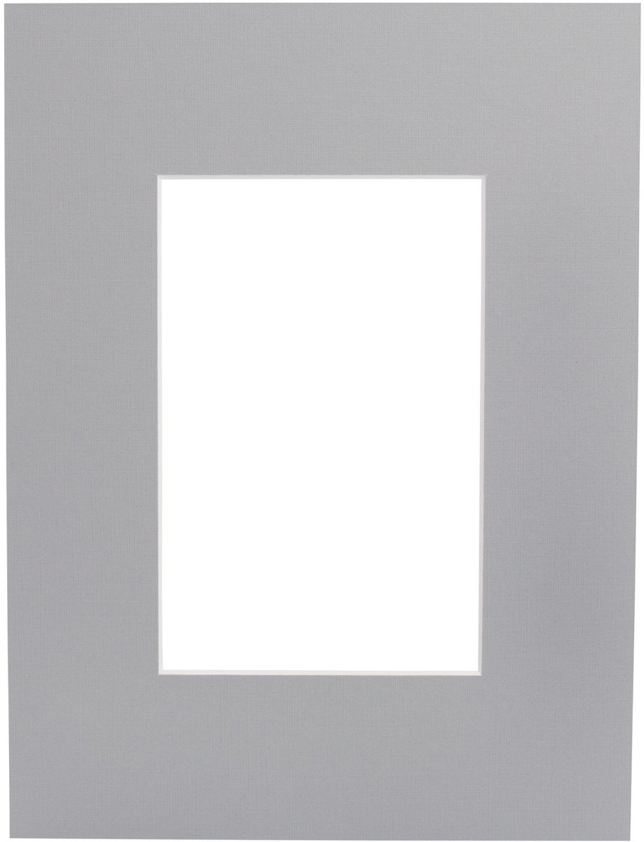 Passe-partouts 822 Grijs 20x25cm met 12x17cm uitsnede (5 stuks)