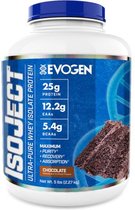 Evogen Nutrition - IsoJect Chocolate 55 porties - Spieropbouw - Eiwitten - Sportsupplement