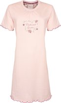 Tenderness Dames Nachthemd - 100% Katoen - Roze - Maat XL