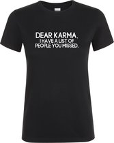 Klere-Zooi - Karma - Zwart Dames T-Shirt - L