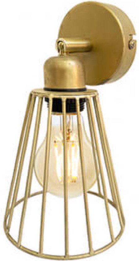 Lamp - Wandspot - industriële lamp - opengewerkte wandlamp - H25cm