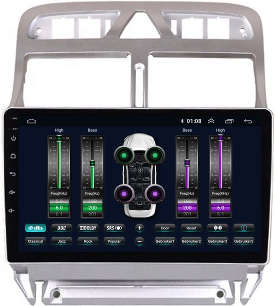 DAB 64G Für Peugeot 307 CC 2007-2013 Android 13 Autoradio Carplay GPS