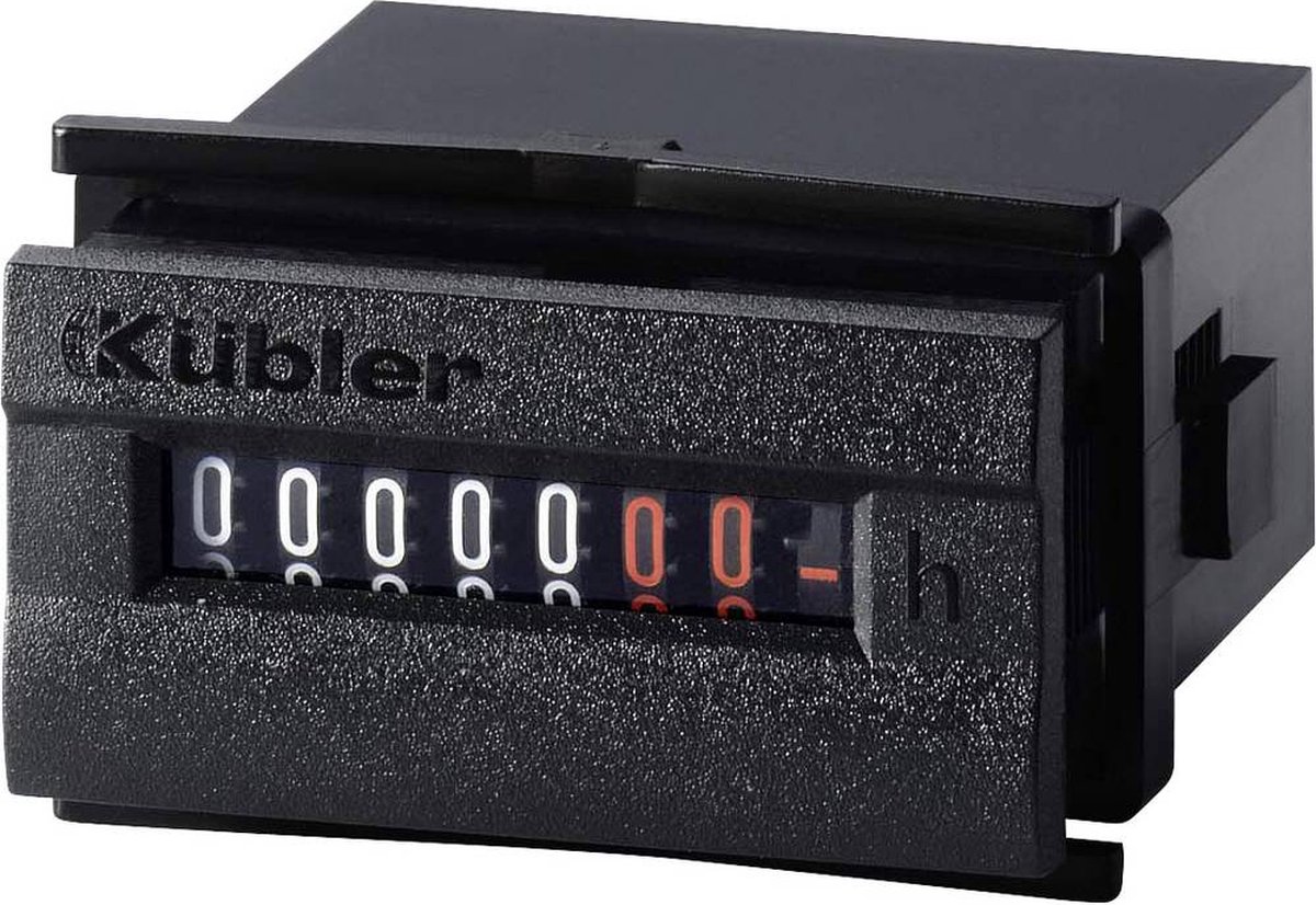 Kübler 3,245,201,071 Kübler H37.5 bedrijfsurenteller/tijdteller met DIN-afmetingen, 48x24, 20-30 V AC/50 Hz
