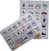 Afbeelding van het spelletje LBM 2x Vakantie bingo - Alles wat je onderweg of tijdens je vakantie tegen kan komen - 20 stickers