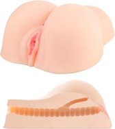 Masturbator Lesley - Kunstvagina en Anus - Met vibratie - Realistische Kunstkut - Nep vagina - Masturbator voor mannen -