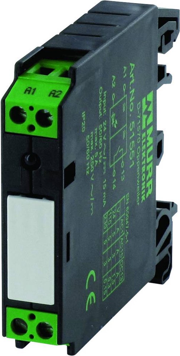 Murr Elektronik Murrelektronik Industrieel relais Nominale spanning: 230 V DC/AC Schakelstroom (max.): 6 A 1x NO 1 stuk