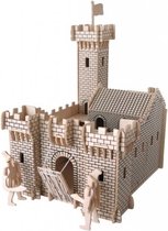 Bouwpakket 3D Puzzel Middeleeuws Kasteel- hout