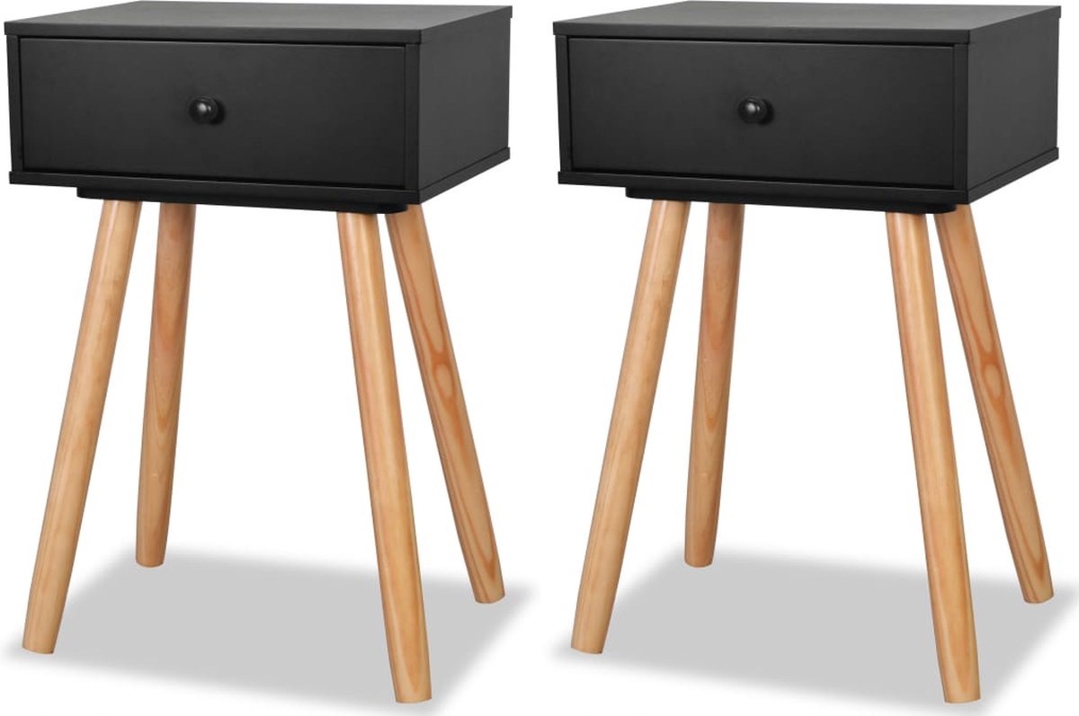 Comodino Stretto Con Prese E Porte USB – 60x30x61 Cm – Design Moderno, Vintage Marrone/Nero