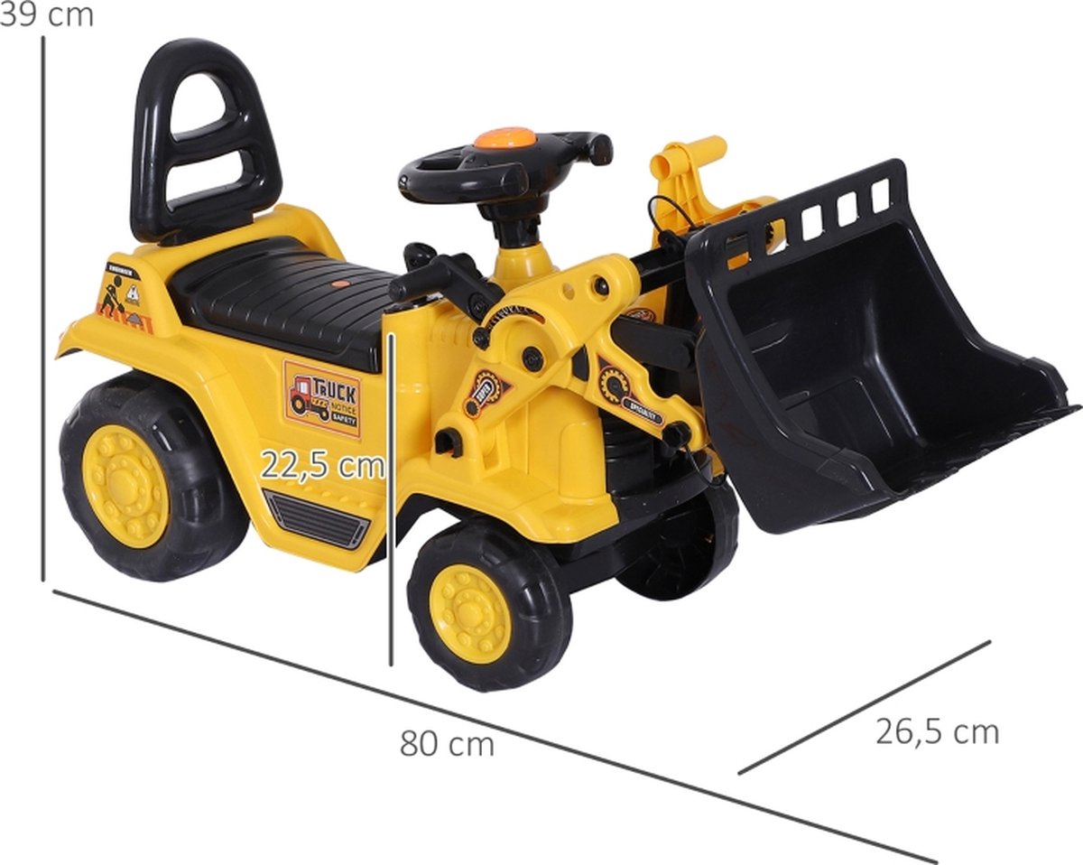 3 in1 loopwagen Loopauto Graafmachine Speelgoed 380 cm x 26.5