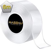 Nassauproducts®- Dubbelzijdig Tape - 6 meter lang - Montagetape - Extra Sterk - Herbruikbaar - - Transparant -