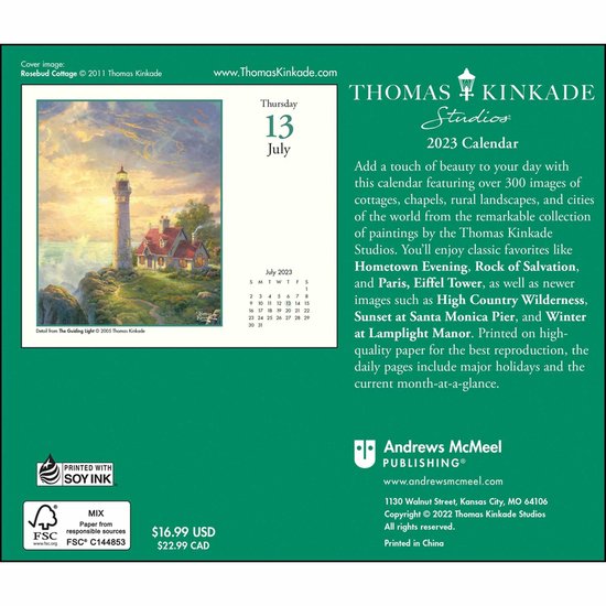 Thomas Kinkade Studios Boxed Scheurkalender 2023