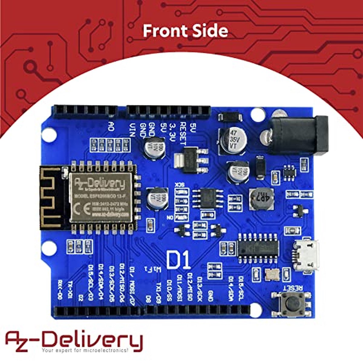 AZDelivery 5 x D1 Wifi Board NodeMCU ESP8266MOD-12F Wlan Modul ...