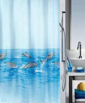 Rideau de douche Spirella Nemo Textile - 180x200 cm - Bleu