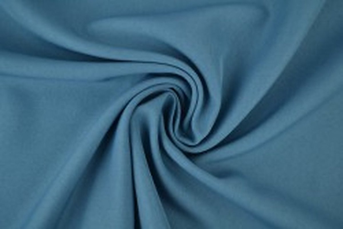 50 meter texture stof - Staalblauw - 100% polyester