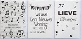 3 Wenskaarten - Nieuwe Woning + Hartelijk Gefeliciteerd + Lieve Groetjes - 12 x 17 cm – WON-301