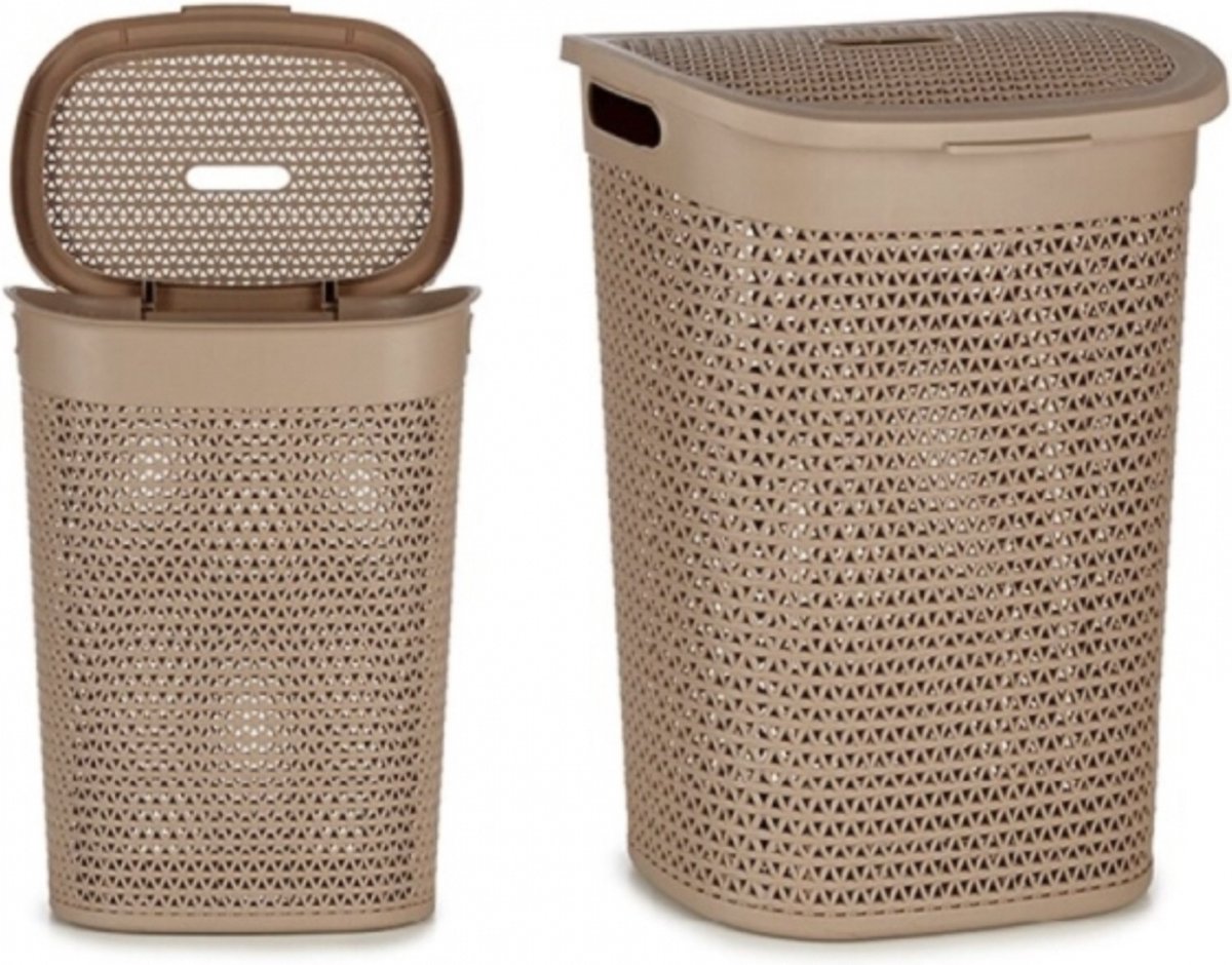 Liv's Wasmand Met Deksel - Wassorteerder - Wasbox - Wasmanden - Laundry Basket - 44 x 57 x 34,5 cm