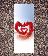 Grafdoek (tijdelijk ) 75x180cm – bloemen – hart - liefde - gedenkdoek – graf - graf decoratie – herdenking - tijdelijke grafbedekking - gedenkmonument - grafmonument