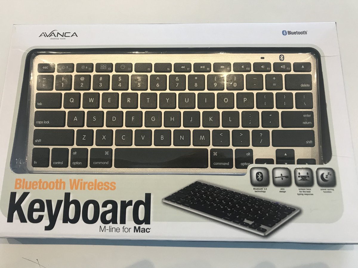 Avanca Bluetooth Wireless Keyboard M-line for Mac Silver/Black