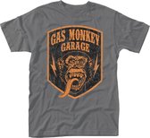 Gas Monkey Garage Heren Tshirt -S- Shield Grijs