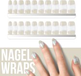 By Emily - Nagel wrap - Blinged Cream | 20 stickers | Nail wrap | Nail art | Trendy | Design | Nagellakvrij | Eenvoudig | Nagel wrap | Nagel stickers | Folie | Zelfklevend | Sjablonen