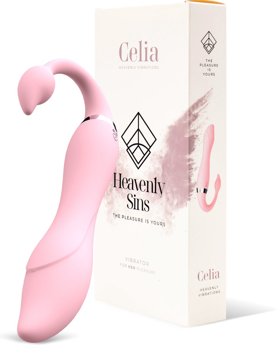 Heavenly Sins - Celia - Clitoris en G-spot Stimulator voor Vrouwen - Verwarmd - Flexibel - Roze