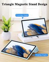 Phreeze Tri Fold Hoes - Geschikt voor Samsung Galaxy Tab A8 (2021/2022) Tabletcase - Ingebouwde Standaard - Pen Opbergvak - Licht Blauw