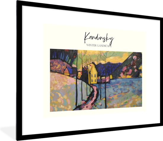 Fotolijst incl. Poster - Kunst - Wassily Kandinsky - Winter landscape - 80x60 cm - Posterlijst