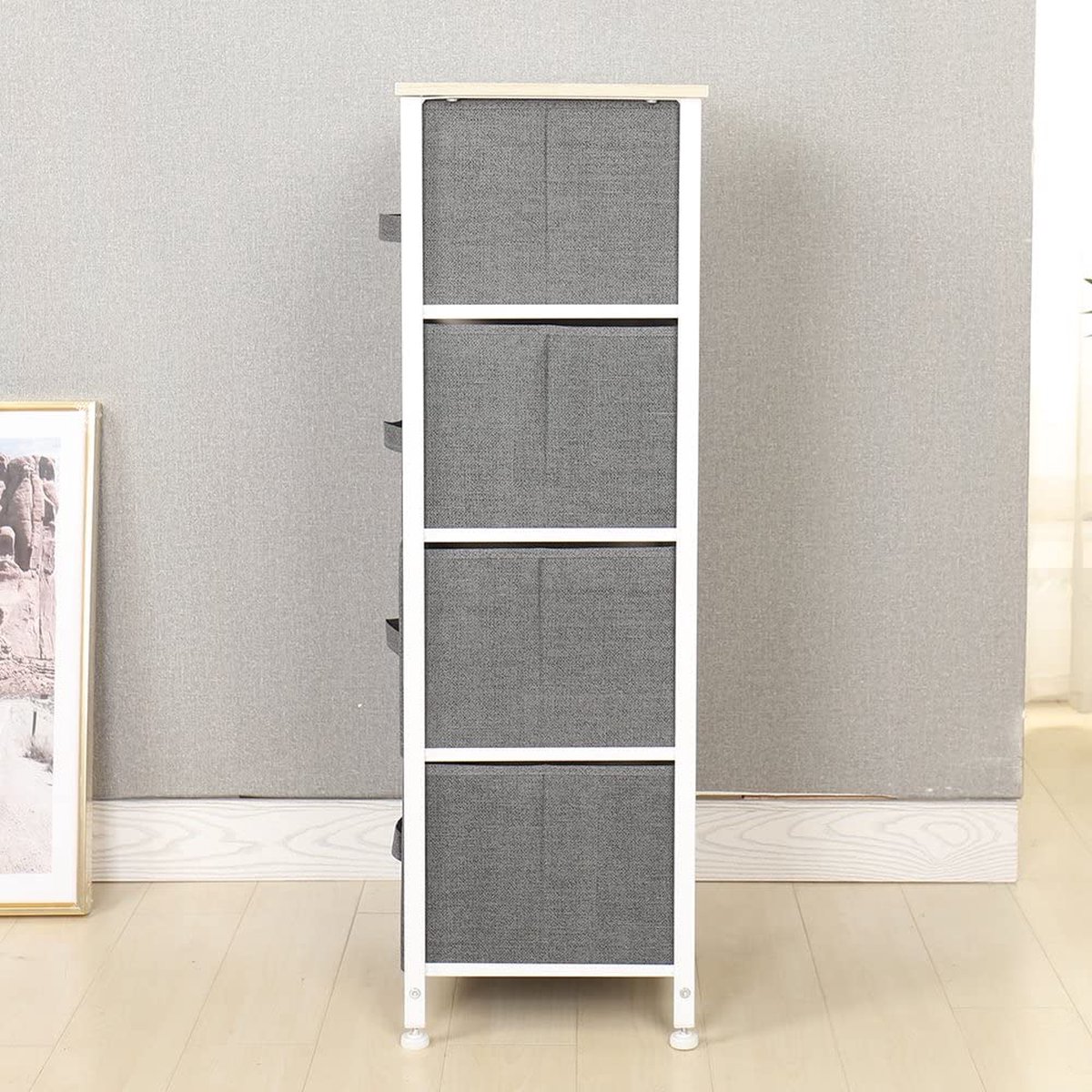 Nostalgie 2-deurs laag dressoir met 4 laden - Hout