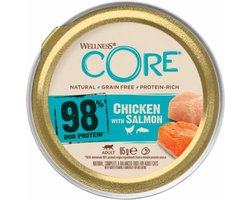 12x Wellness Core Kattenvoer 98% Recipe Kip - Zalm 85 gr