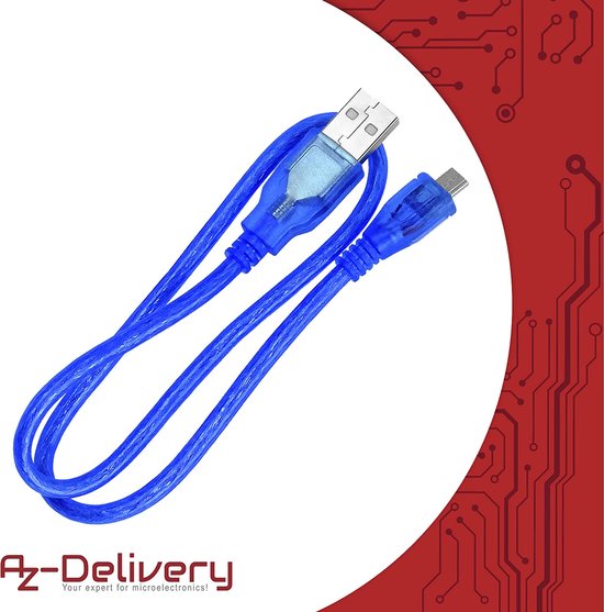 AZDelivery 3 x alimentatore porta batterie 18650 3V, cavo Micro USB