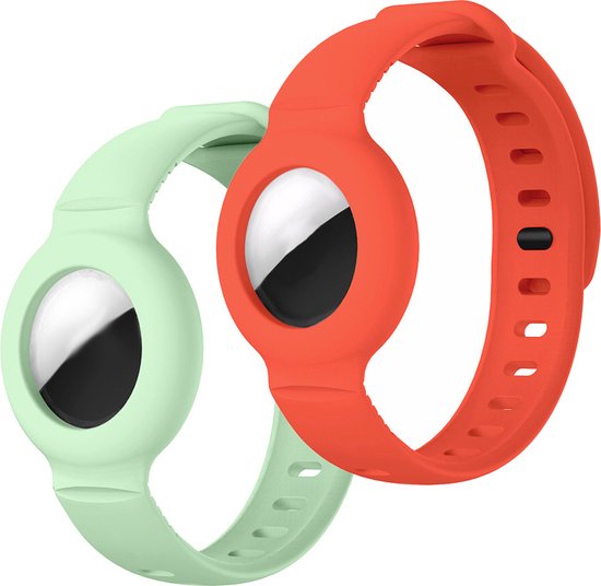 Consumerce® Set van 2 Premium Siliconen Armband geschikt voor Apple AirTag voor...