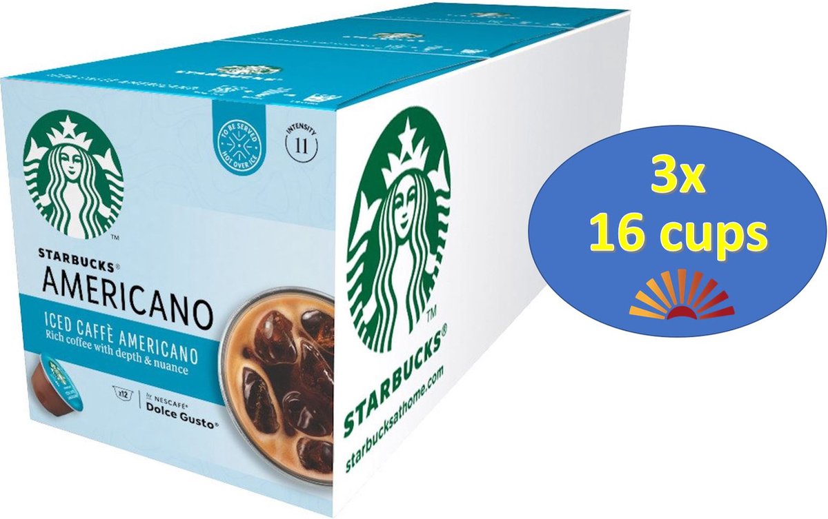 Starbucks Iced Coffee Americano voor Dolce Gusto - 3x12 cups