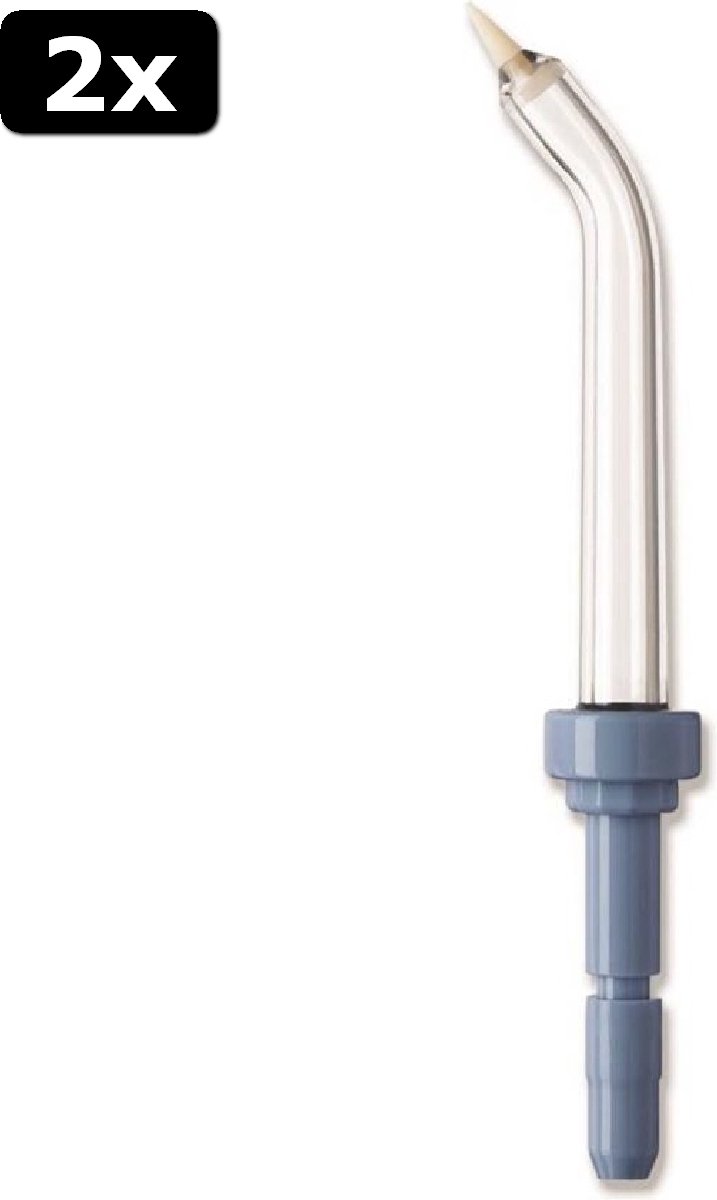 2x Waterpik PP-100 Pik-Pocket Tips - Opzetstukken Voor Waterflossers - 2 Stuks - Zilver
